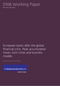 European banks after the global financial crisis: Peak ... - Dnb