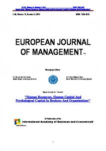 european journal of management