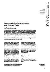 European Union Data Protection and External Trade: Having the Best ...