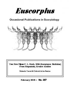 Euscorpius. 2018 - Marshall University