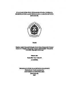 evaluasi strategi pemasaran pada lembaga bimbingan belajar