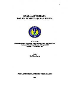 EVALUASI TERPADU DALAM PEMBELAJARAN FISIKA - Staff UNY