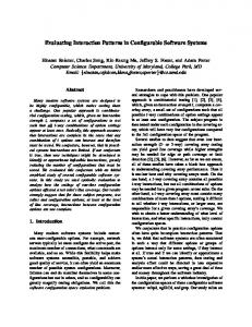 Evaluating Interaction Patterns in Configurable Software Systems