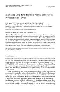 Evaluating Long-Term Trends in Annual and Seasonal Precipitation in ...