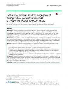 Evaluating medical student engagement during