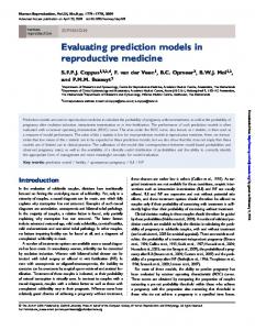 Evaluating prediction models in reproductive medicine