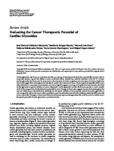 Evaluating the Cancer Therapeutic Potential of Cardiac Glycosides