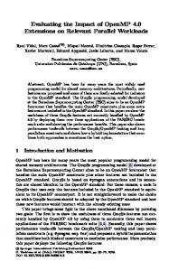 Evaluating the Impact of OpenMP 4.0 Extensions on ... - Springer Link