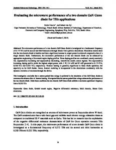 Evaluating the microwave performance of a two domain GaN Gunn ...