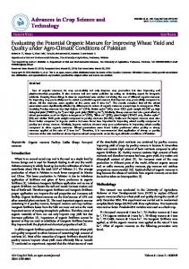 Evaluating the Potential Organic Manure for Improving Wheat Yield