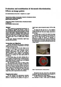 Evaluation and modelization of chromatic