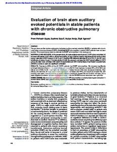 Evaluation of brain stem auditory evoked potentials in ...