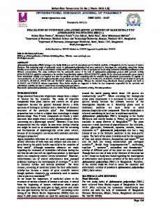 evaluation of cytotoxic and anthelmintic activities of bark extract of ...