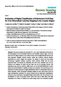 Evaluation of Digital Classification of Polarimetric SAR Data for ... - MDPI