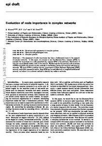 Evaluation of node importance in complex networks