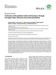 Evaluation of Roundabout Safety Performance through Surrogate