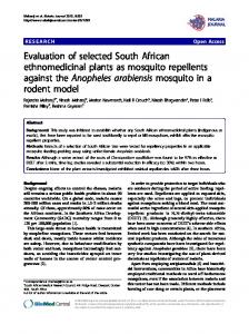 Evaluation of selected South African ethnomedicinal plants as ...