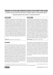 Evaluation of six leaf angle distribution functions in ... - SciELO Colombia