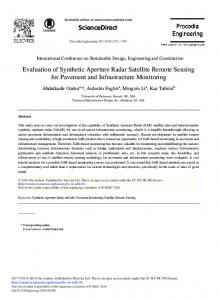 Evaluation of Synthetic Aperture Radar Satellite Remote ... - Core