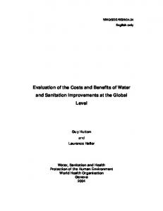 Evaluation of the Costs and Benefits of Water and Sanitation ...