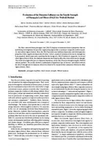 Evaluation of the Diameter Influence on the Tensile Strength of ...