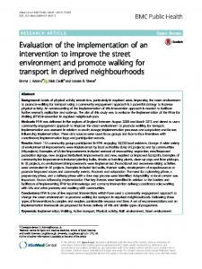 Evaluation of the implementation of an intervention to improve the ...