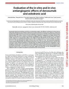 Evaluation of the in vitro and in vivo antiangiogenic effects of ...