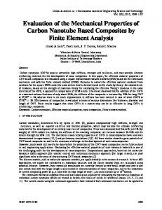 Evaluation of the Mechanical Properties of Carbon