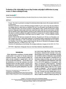 Evaluation of the relationship between sleep bruxism