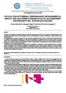 evaluation of thermal performance, environmental ...