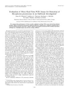 Evaluation of Three Real-Time PCR Assays for Detection of ...