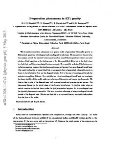 Evaporation phenomena in f (T) gravity