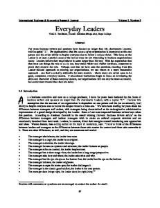 Everyday Leaders - Clute Institute