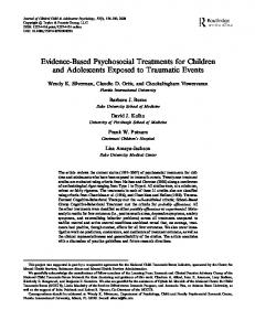 Evidence-Based Psychosocial Treatments for Children ... - Coping.us