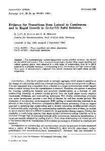 Evidence for Transitions from Lateral to Continuous ...