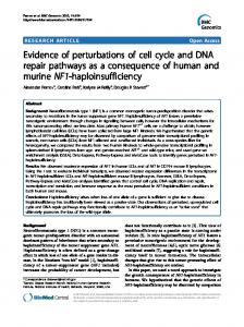 Evidence of perturbations of cell cycle and DNA repair ... - CiteSeerX