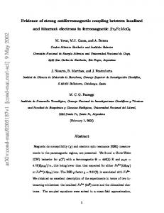 Evidence of strong antiferromagnetic coupling between localized and ...