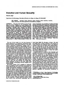 Evolution and human sexuality - Wiley Online Library