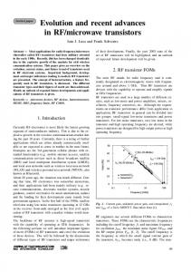 Evolution and recent advances in RF/microwave transistors