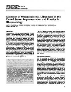 Evolution of Musculoskeletal Ultrasound in the ... - Wiley Online Library