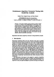 Evolutionary Algorithm Parameter Tuning with ... - Semantic Scholar