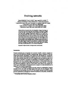 Evolving networks - Semantic Scholar