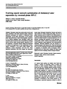 Evolving neural network optimization of cholesteryl