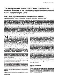 EWS - The Journal of Immunology