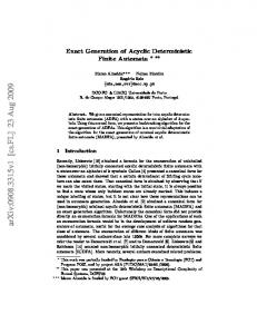 Exact Generation of Acyclic Deterministic Finite Automata