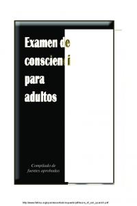 Examen de Conciencia para adultos