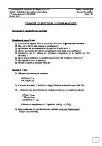 EXAMEN DE SYNTHESE D'INFORMATIQUE