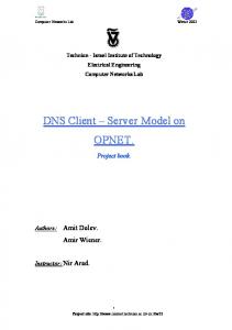 Example of modeling DNS using OPNET - Home Pages of All ...