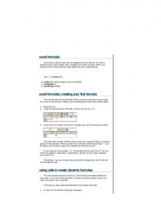 excel formulas excel formulas - Trinity Valley School