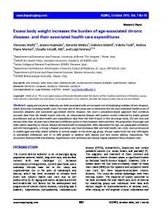 Excess body weight increases the burden of age-associated chronic ...